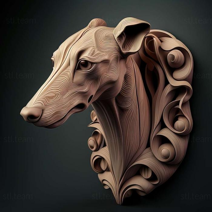 3D модель Хорт собака (STL)